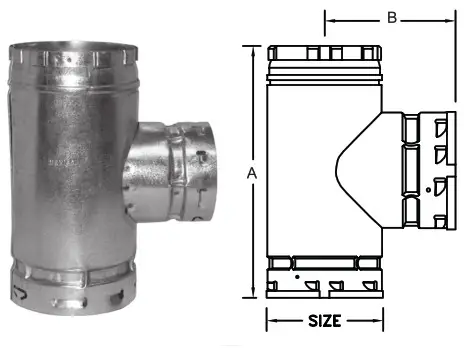 SELKIRK R Type B Gas Vent Large Diameter - Elbow and Tees 2