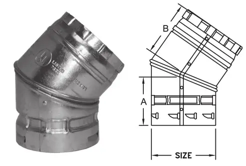 SELKIRK R Type B Gas Vent Large Diameter - Elbow and Tees