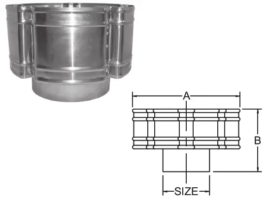 SELKIRK R Type B Gas Vent Large Diameter - Rain Cap