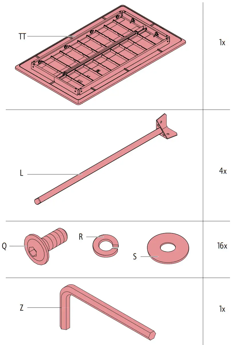 KeTeR 17209811 Metalea 6 Seater Dining Table Bronze - Figure 1
