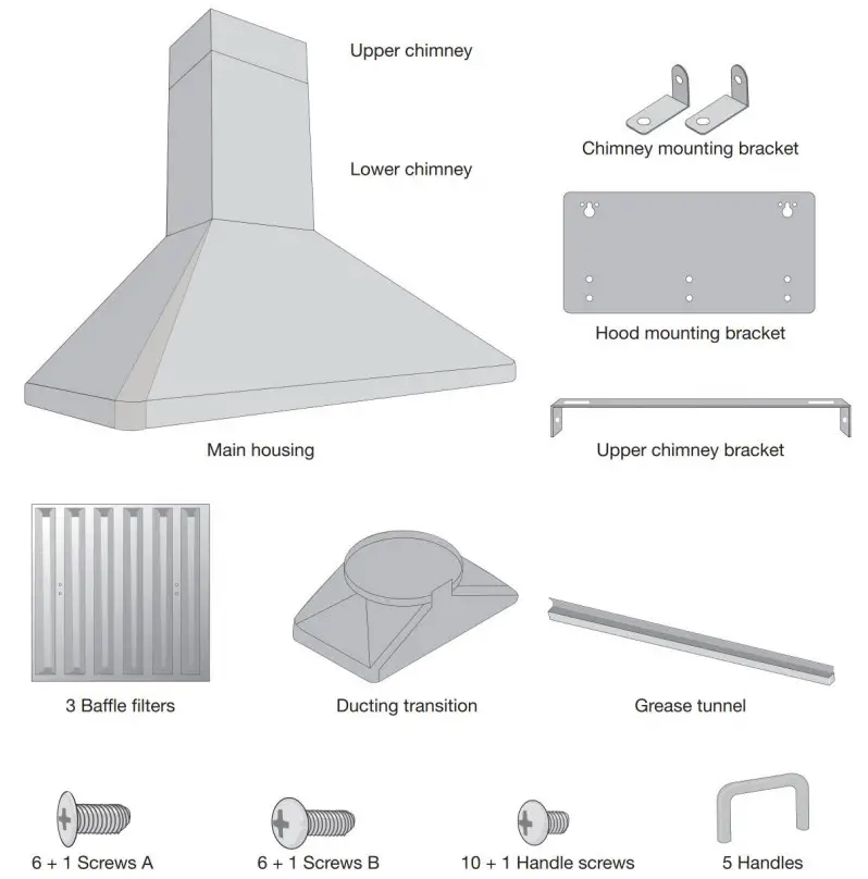 ancona Wall Rang Hood - Parts
