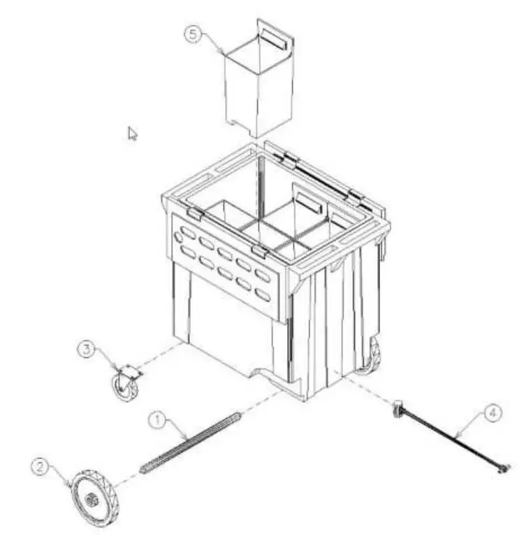 KLOPPENBERG-PCC-250-Poly-Cart-with-Totes-Parts-fig-1