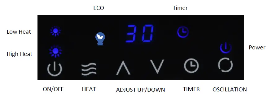 Goldair-GCT325R-2000W-Ceramic-Tower-Heater-fig-1