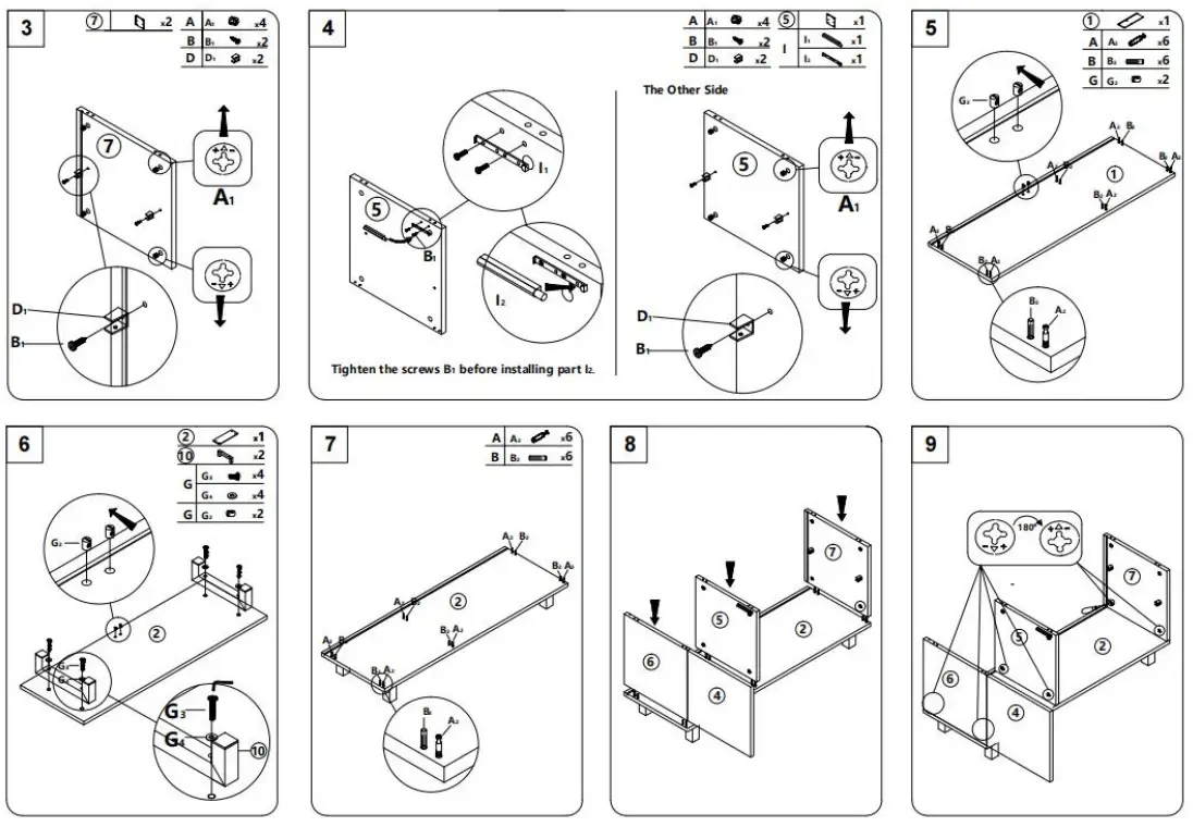 THE HOME DEPO CYW2-5648 43.3 in. Rustic Brown TV Stand FitsT 3