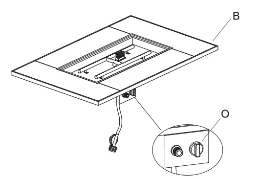 UNBRANDED LWM-FT85343 Espresso Rectangular Wicker Outdoor Fire Pit Table - FIG2