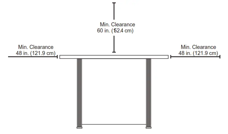 UNBRANDED LWM-FT85343 Espresso Rectangular Wicker Outdoor Fire Pit Table - Min. Clearance