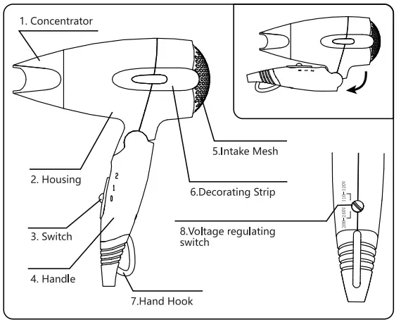 aigostar Linda 320000GQT Hair Dryer-FIG2