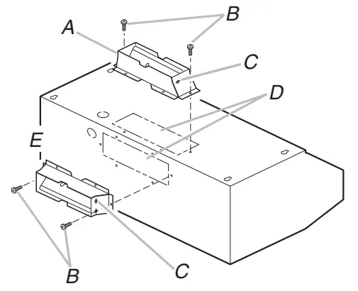 KitchenAid KVUC606KSS 36 Inch 585 CFM Motor Class Commercial-Style Under Cabinet Range Hood - Cover Installations17