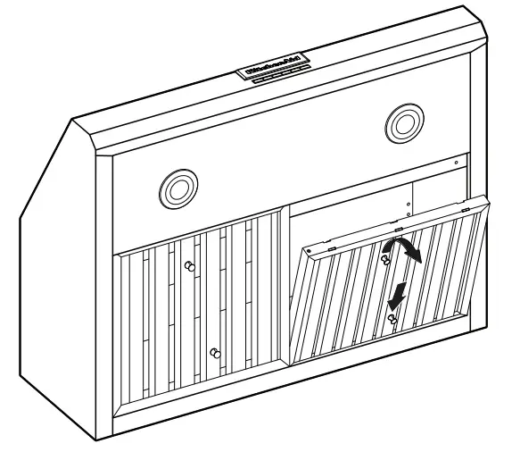 KitchenAid KVUC606KSS 36 Inch 585 CFM Motor Class Commercial-Style Under Cabinet Range Hood - Cover Installations20