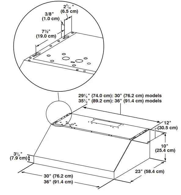 KitchenAid KVUC606KSS 36 Inch 585 CFM Motor Class Commercial-Style Under Cabinet Range Hood - fig