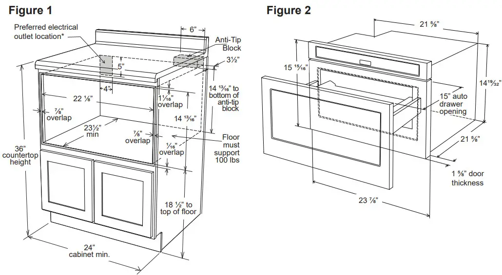 CAFE CWL Series Drawer Microwave - Figure 2