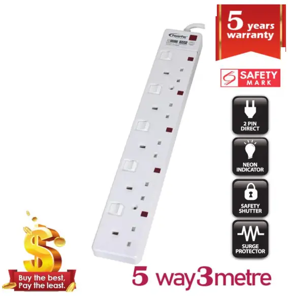 PowerPac PP3885 N Safety Extension Socket