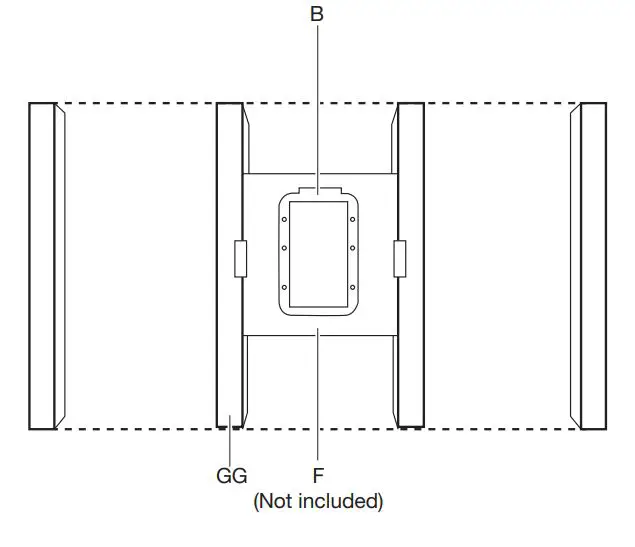 HOME DECORATORS COLLECTION AM183W-BN Bentley III 22 Inch Wall Fan User Guide - Installing the wall mounting bracket to the wall