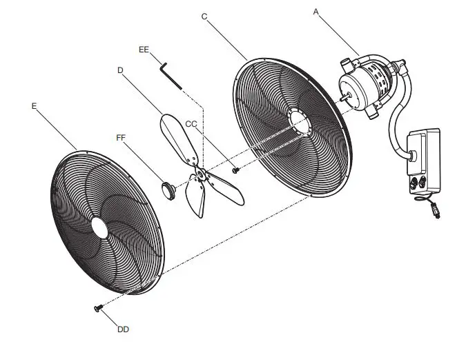 HOME DECORATORS COLLECTION Wall Fan - Disassembling Your Fan