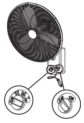 HOME DECORATORS COLLECTION Wall Fan - SWITCH OPERATING INSTRUCTIONS