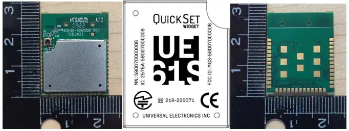 UNIVERSAL ELECTRONICS 590070000006 UEI UE61S WiFi and BLE Module - Cover