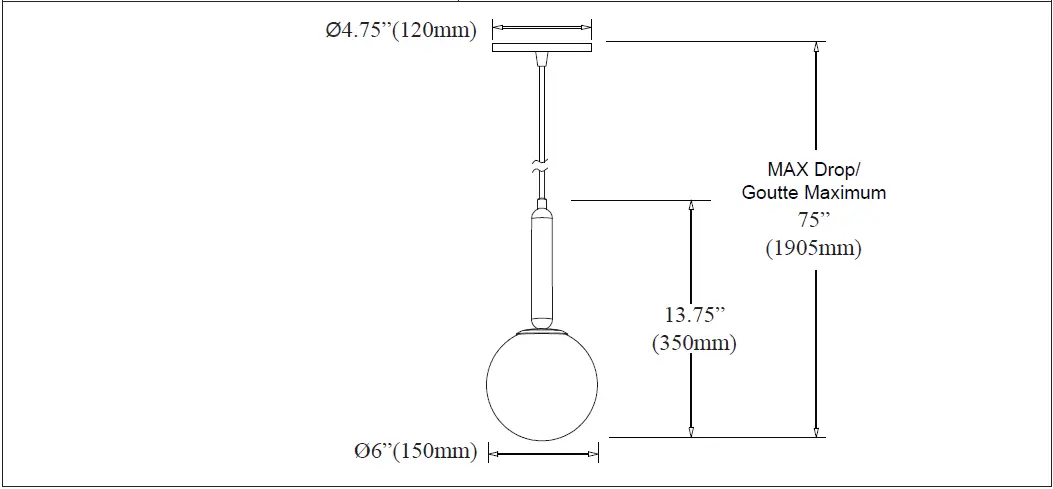 Dainolite-TAR-61P-Tara-1-Light-6-inch-Matte-Black-FIG-2