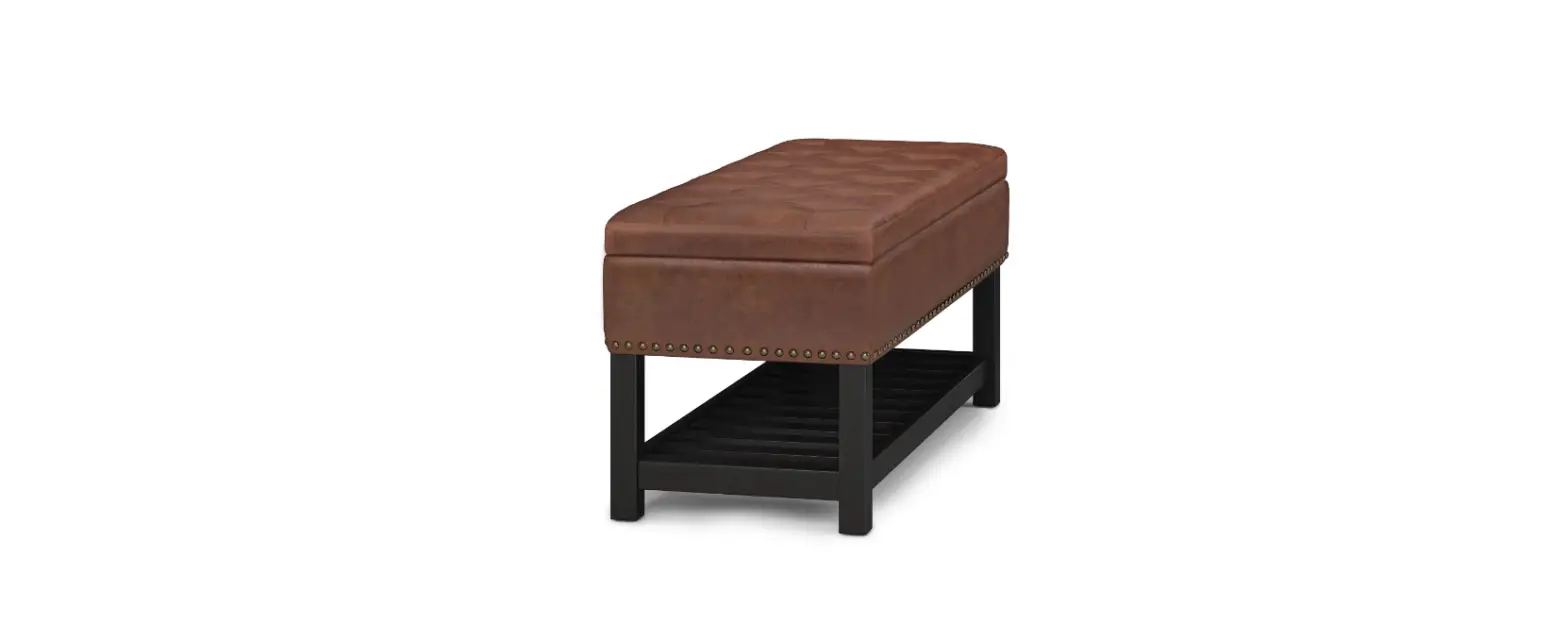 Simpli Home Axcot-260-dsb Lomond Distressed Saddle Brown Storage Ottoman Bench User Manual Simpli Home Axcot-260-dsb Lomond Distressed Saddle Brown Storage Ottoman Bench User Manual