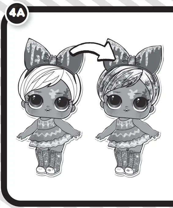 LOL SURPRISE 585299C3 Glitter Color Change Dolls 4a