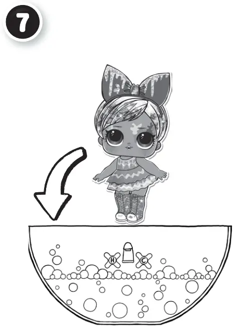 LOL SURPRISE 585299C3 Glitter Color Change Dolls 7