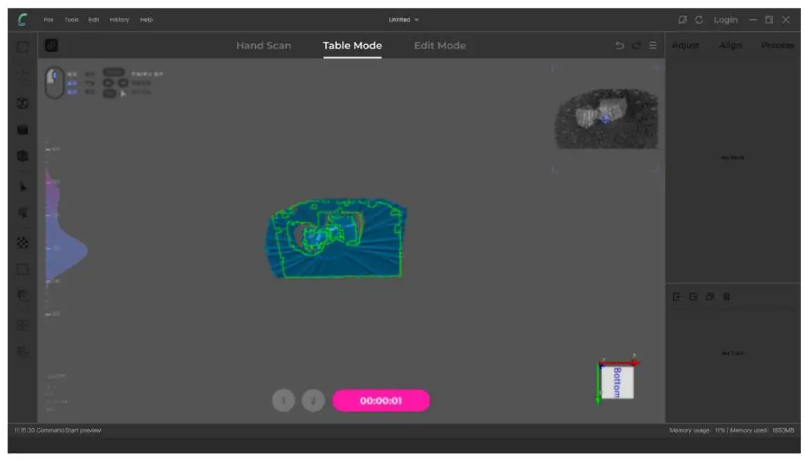 In the Turntable Mode