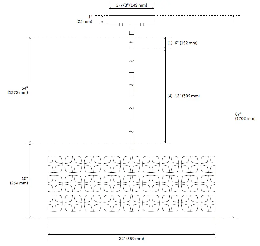 PARK HARBOR 453853 Duxford Aged Brass 5 Light Pendant Light 1