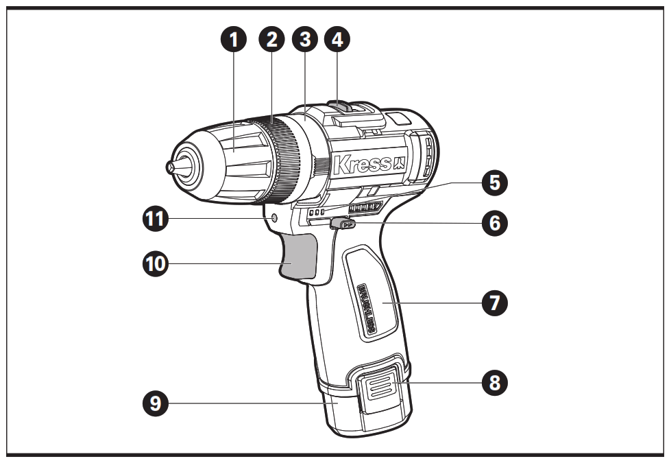 Kress KU362 Series Lithium Ion Cordless Impact Drill - fig