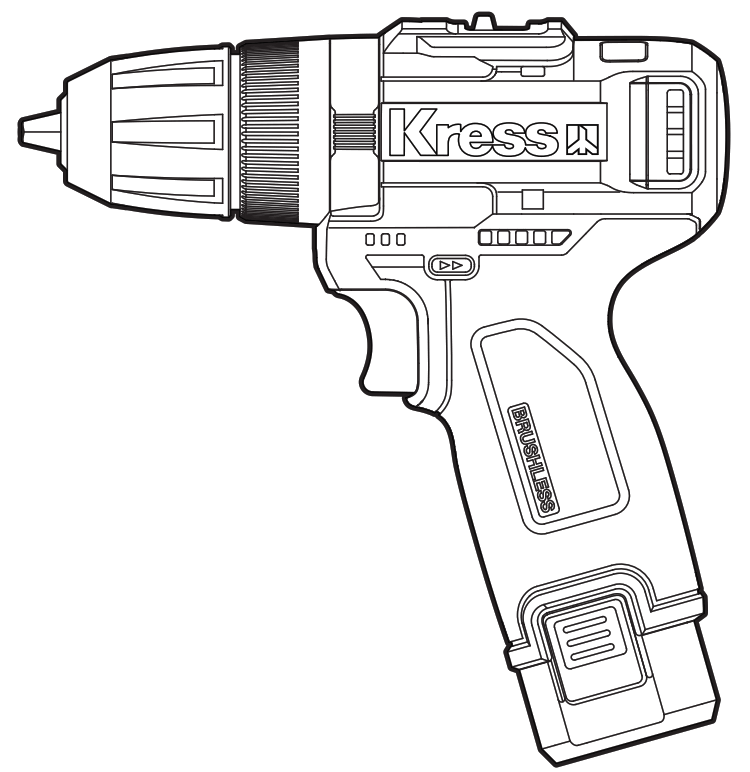Kress KU362 Series Lithium Ion Cordless Impact Drill