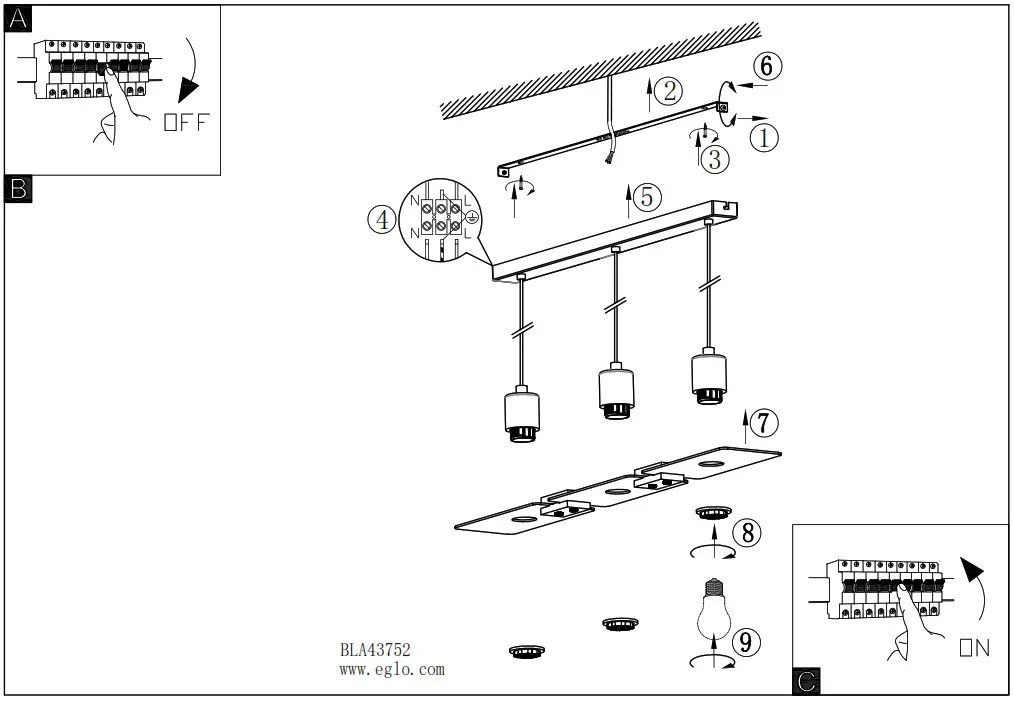 EGLO 43752 Bramerton Pendant Light - Product overview 3