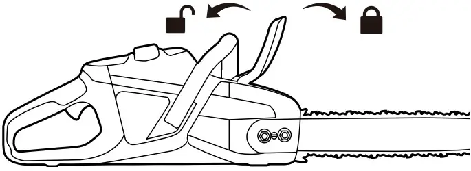 OPERATE THE CHAIN BRAKE