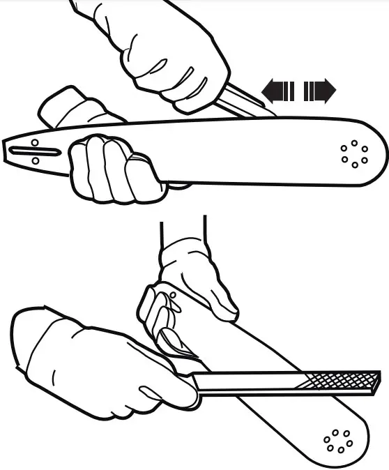GUIDE BAR MAINTENANCE