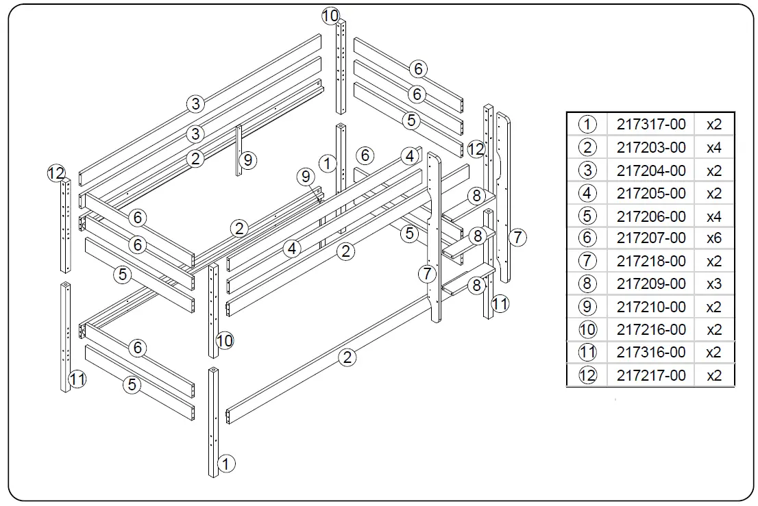 hoppekids-30-0010-00-07M-ECO-Comfort-Bunk-Bed-70-160-cm-Dove-Grey-FIG-1