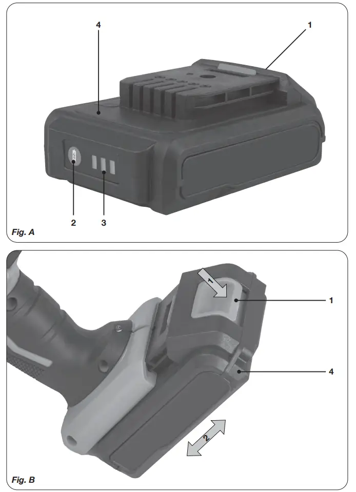 FERM CDA1167 20v-2.0AH Li-Ion Battery - Figure 1