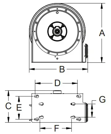 REELCRAFT B3425 OLP Series B3000 Spring Driven Hose Reels - fig 1