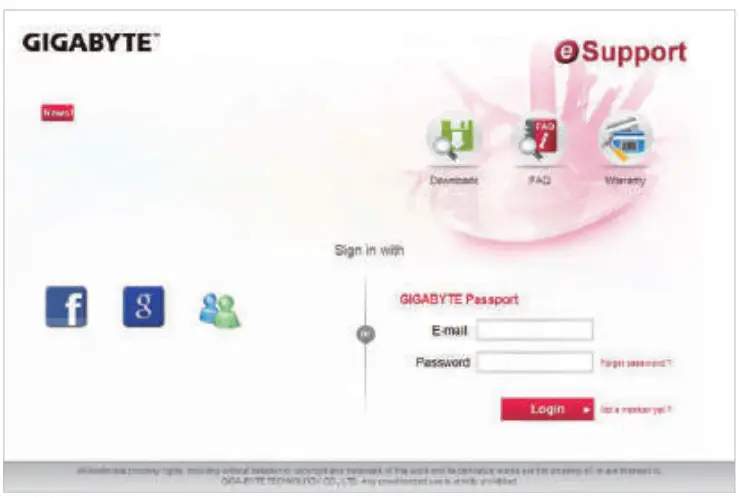 GIGABYTE eSupport