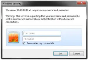 FIG 13 Logging onto the Web Manager