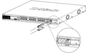 FIG 7 Installing Transceivers into the Transceiver Ports