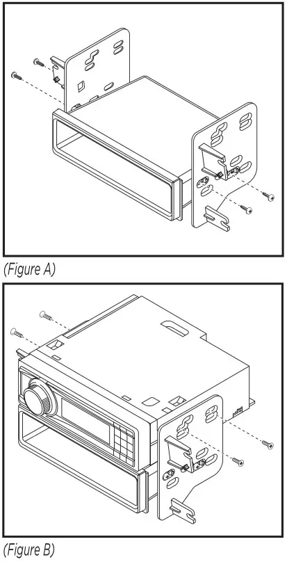 MeTra 99-5854B Single or Double DIN Dash Kit - ISO DIN radio provision with pocket