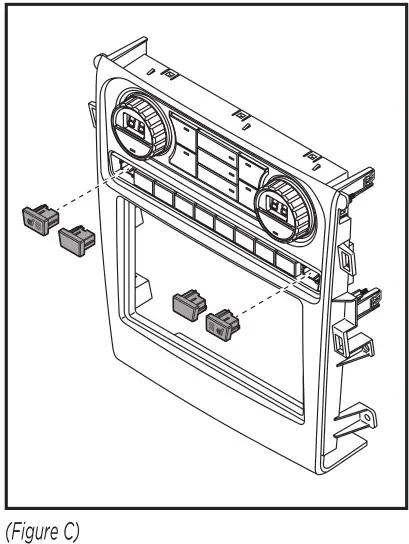 MeTra 99-5854B Single or Double DIN Dash Kit - KIT PREPARATIONKIT PREPARATION Figure C