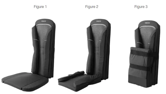 Homedics MCS-350H Shiatsu Massaging Cushion Moving Dual Massage Mechanism Instruction - Cushion Folding Instructions