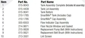 FIG 25 Replacement parts - BISSELL ProHeat