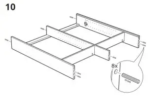 IKEA HEMNES Mirror Cabinet with 2 Doors-10