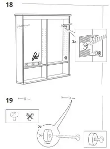 IKEA HEMNES Mirror Cabinet with 2 Doors-18