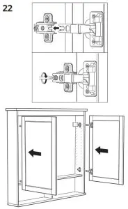 IKEA HEMNES Mirror Cabinet with 2 Doors-22