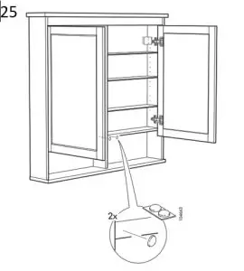 IKEA HEMNES Mirror Cabinet with 2 Doors-25