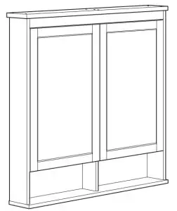 IKEA HEMNES Mirror Cabinet with 2 Doors