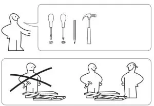 IKEA HEMNES Mirror Cabinet with 2 Doors-TOOLS