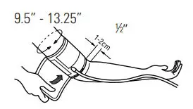microlife BP3AQ1-1 Automatic Blood Pressure Monitor Instruction Manual - Slide left arm through cuff so that the tube is closer to your lower arm