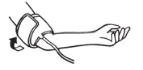 microlife BP3AQ1-1 Automatic Blood Pressure Monitor Instruction Manual - There should be little free space between the arm and the cuff
