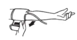 microlife BP3AQ1-1 Automatic Blood Pressure Monitor Instruction Manual - Tighten the cuff by pulling the end and close the cuff